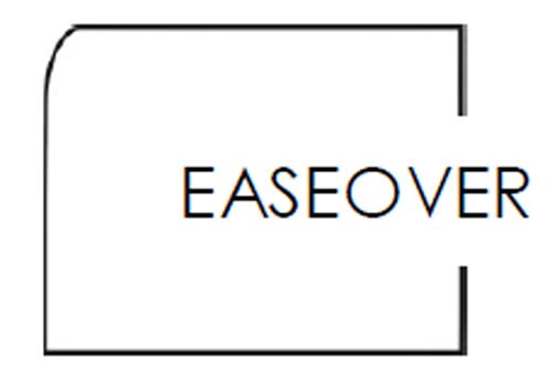 Easeover edge profile for wood cabinet doors